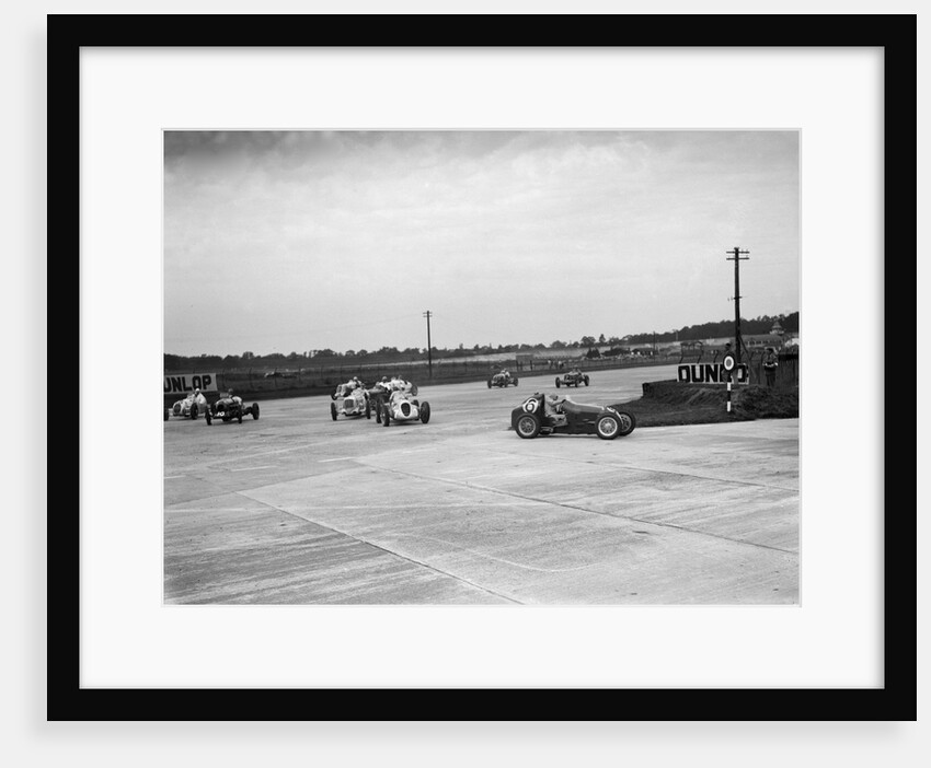 Motor race on the Campbell Circuit at Brooklands by Bill Brunell