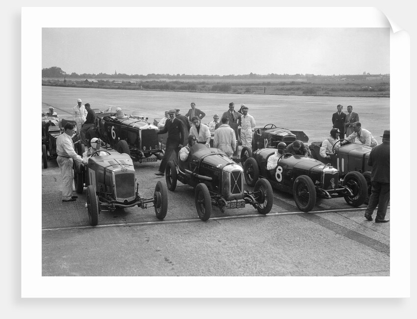 Frazer-Nash, Samson and Riley cars at an Inter-Club Meeting, Brooklands, 20 June 1931 by Bill Brunell