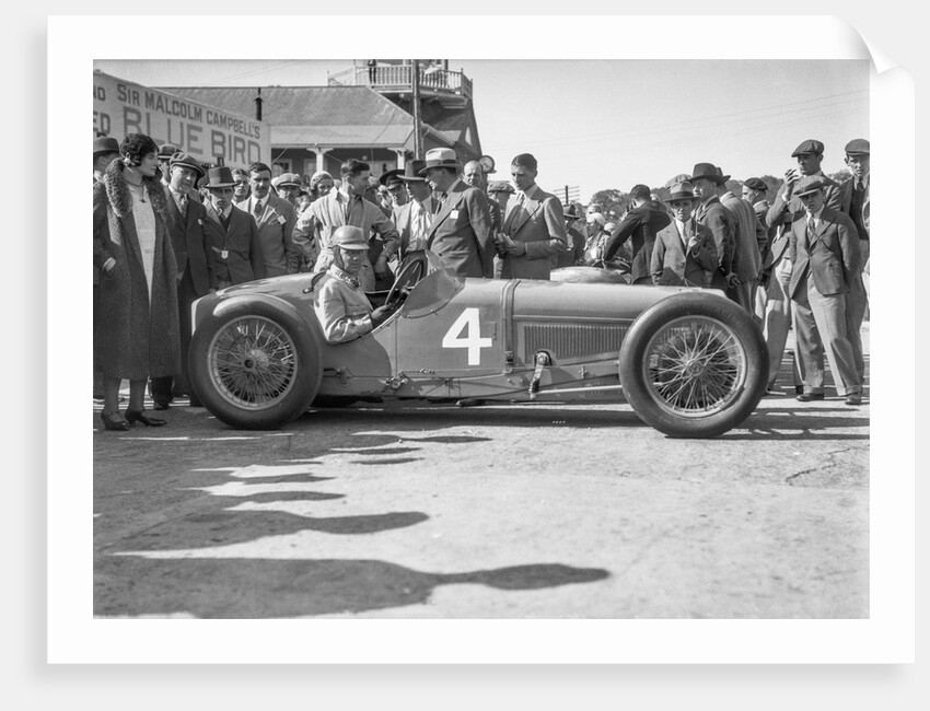 Earl Howe in his Delage GP at the BARC Meeting, Brooklands, 25 May 1931 by Bill Brunell