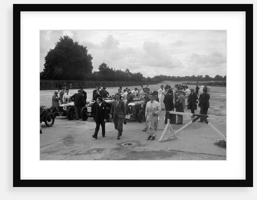 Riley 9, Aston Martin and Salmson at the LCC Relay GP, Brooklands, 25 July 1931 by Bill Brunell