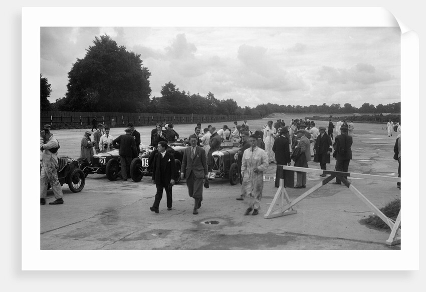 Riley 9, Aston Martin and Salmson at the LCC Relay GP, Brooklands, 25 July 1931 by Bill Brunell