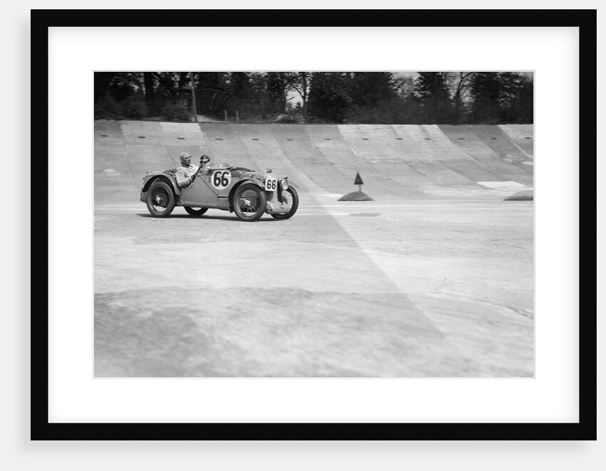 MG C type of HC Hamilton and SV Holbrook at the JCC Double Twelve race, Brooklands, 8/9 May 1931 by Bill Brunell