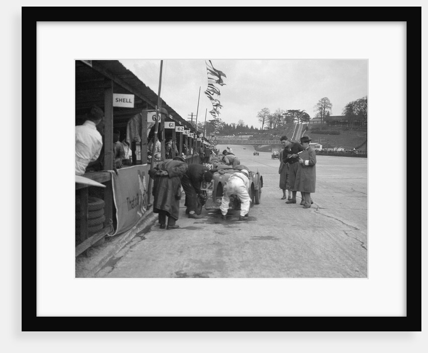 N Black and CW Fiennes' MG C type in the pits at the JCC Double Twelve race, Brooklands, May 1931 by Bill Brunell