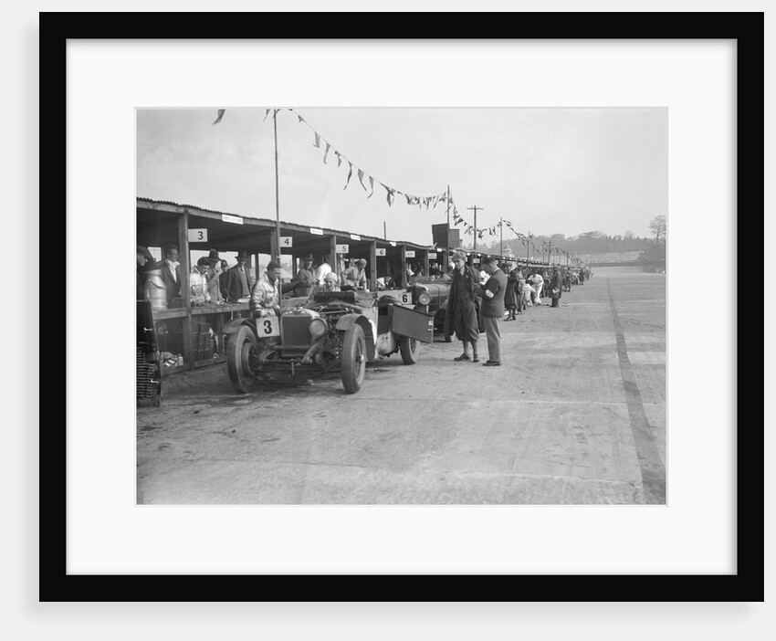 Invicta of FH Cairnes and George Field in the pits at the JCC Double Twelve race, Brooklands, 1931 by Bill Brunell