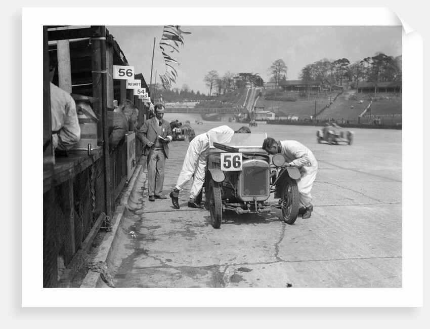 J Reeves and HHB Beacon's Austin Ulster at the JCC Double Twelve race, Brooklands, 8/9 May 1931 by Bill Brunell