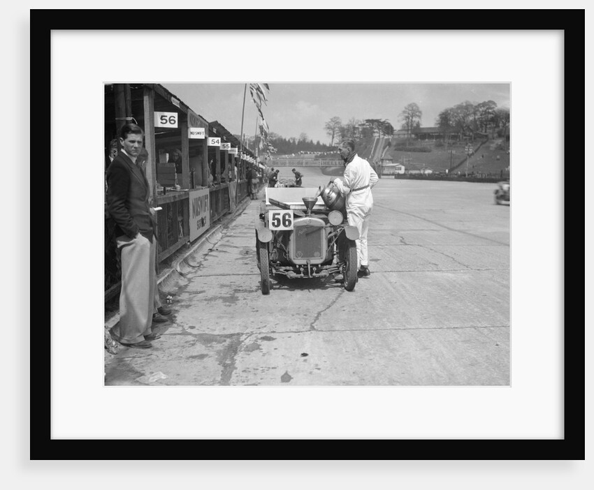 J Reeves and HHB Beacon's Austin Ulster in the pits, JCC Double Twelve race, Brooklands, 1931 by Bill Brunell