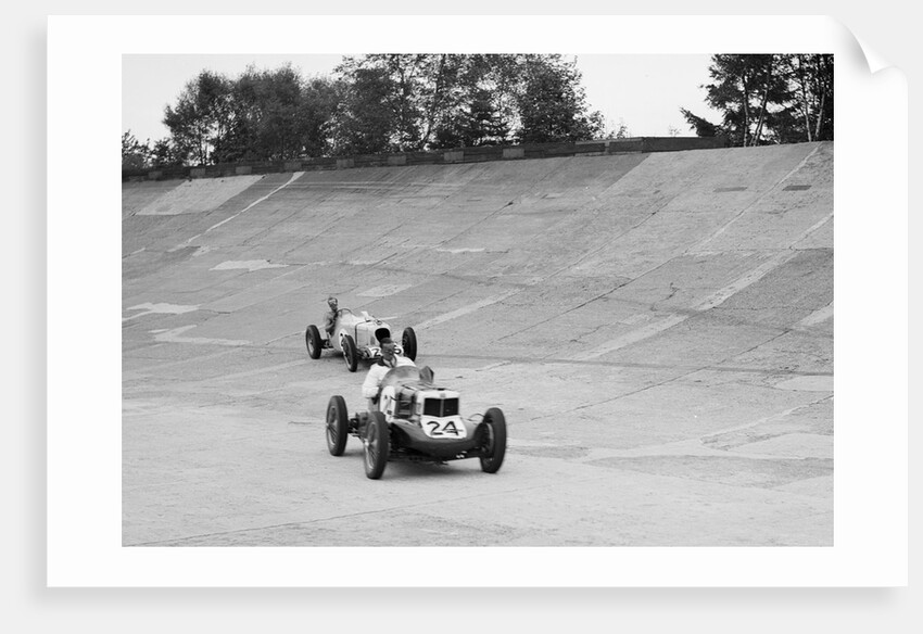 MG Magnettes of Henry Leslie Brooke and Bill Hughes, JCC International Trophy, Brooklands, 1937. by Bill Brunell