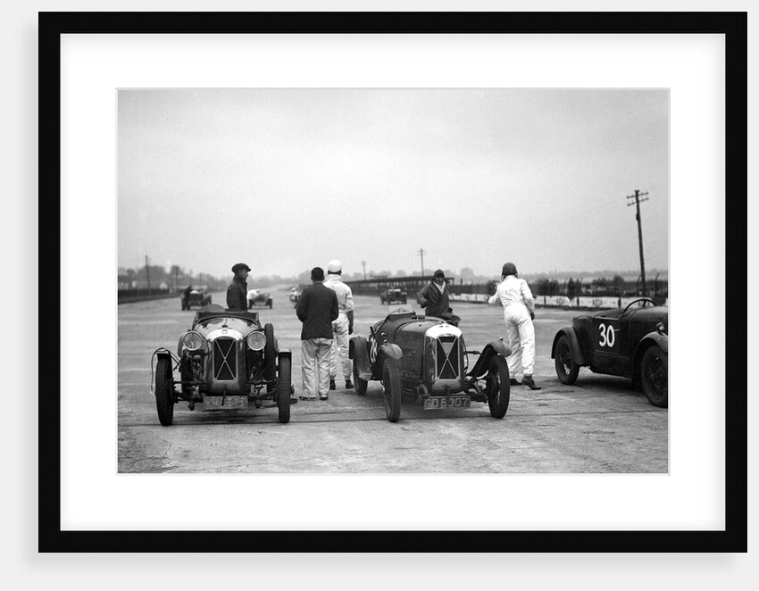 Two Salmson cars on the start line at a JCC Members Day, Brooklands by Bill Brunell