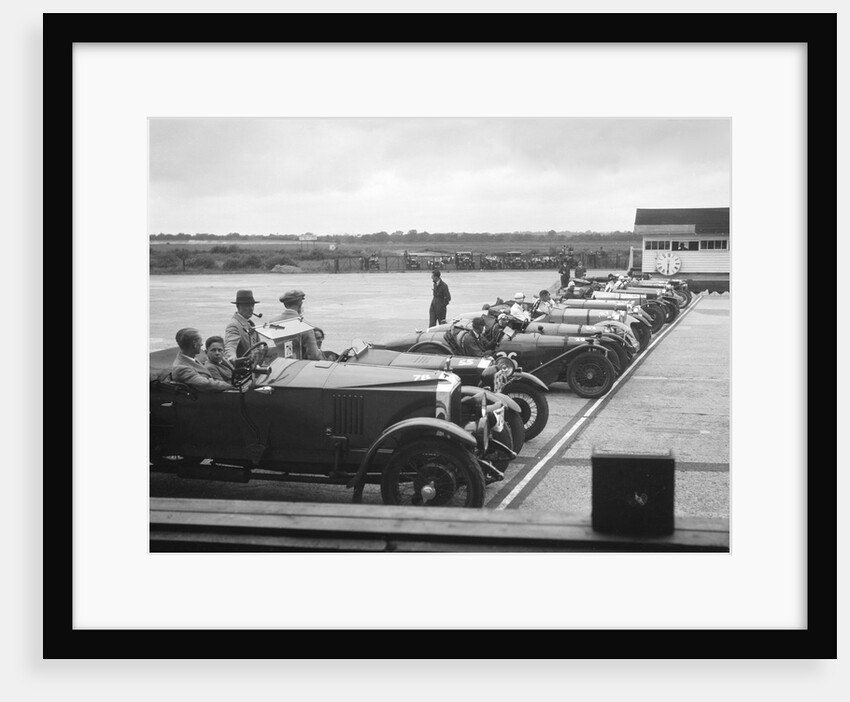 Cars on the start line at the JCC Members Day, Brooklands, 4 July 1931 by Bill Brunell