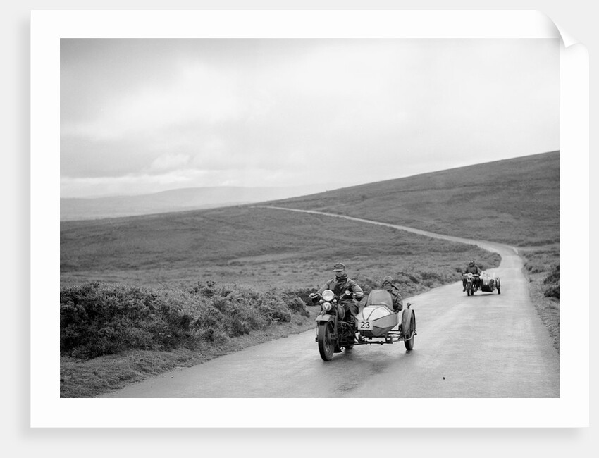 1208 cc Harley-Davidson and sidecar of RW Praill, winner of a silver award, MCC Torquay Rally, 1937 by Bill Brunell