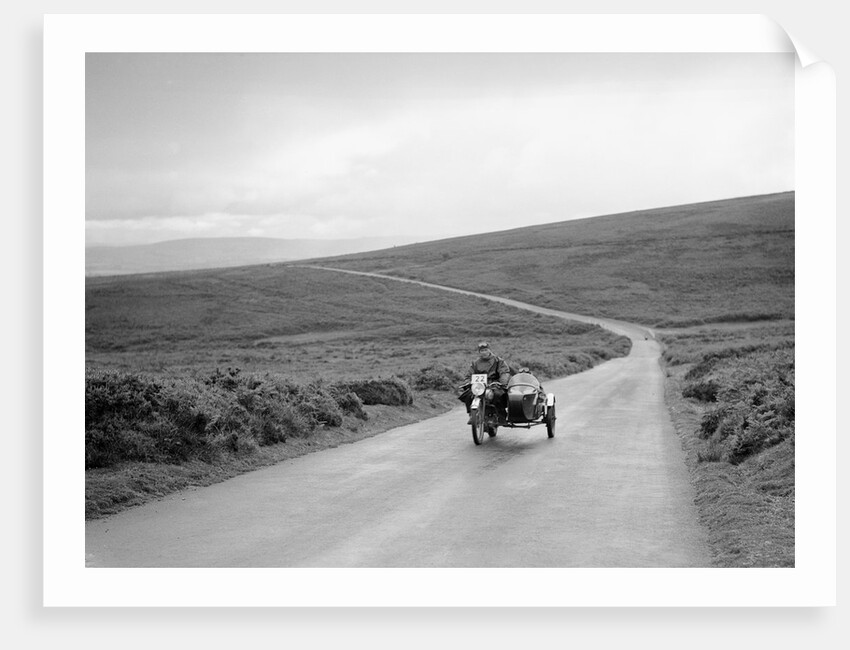 490 cc Norton and sidecar of CF Crossby, winner of a silver award, MCC Torquay Rally, July 1937 by Bill Brunell