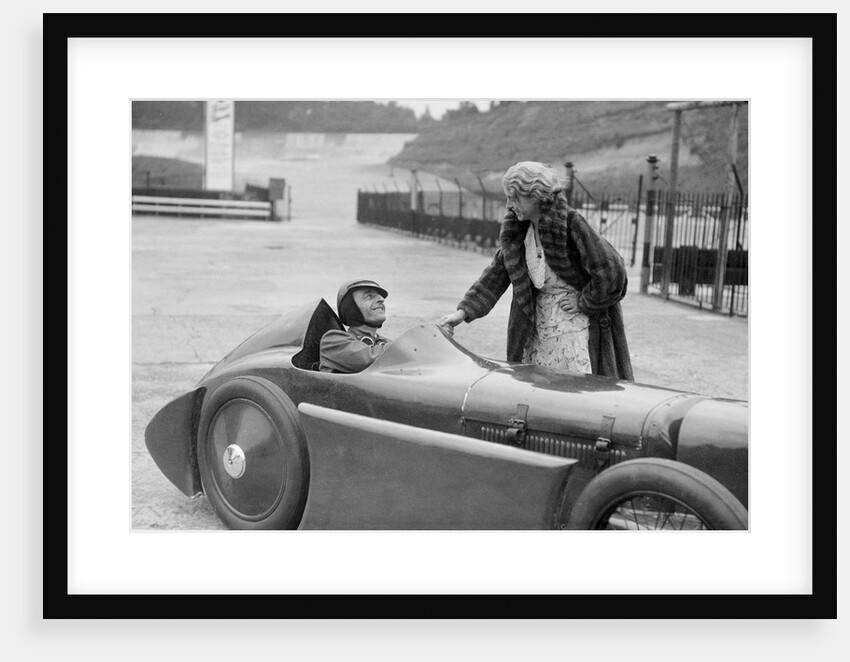 Leon Cushman's Austin 7 racer at Brooklands for a speed record attempt, 8 August 1931 by Bill Brunell