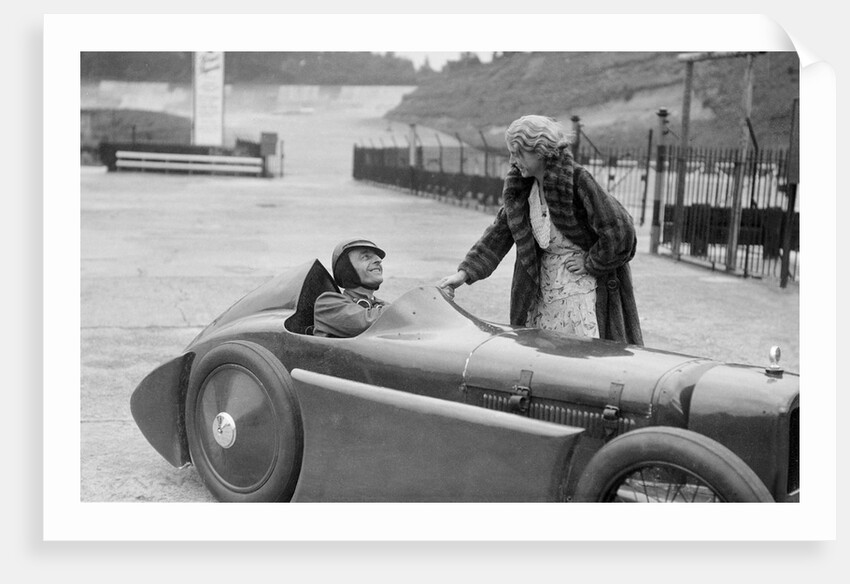 Leon Cushman's Austin 7 racer at Brooklands for a speed record attempt, 8 August 1931 by Bill Brunell