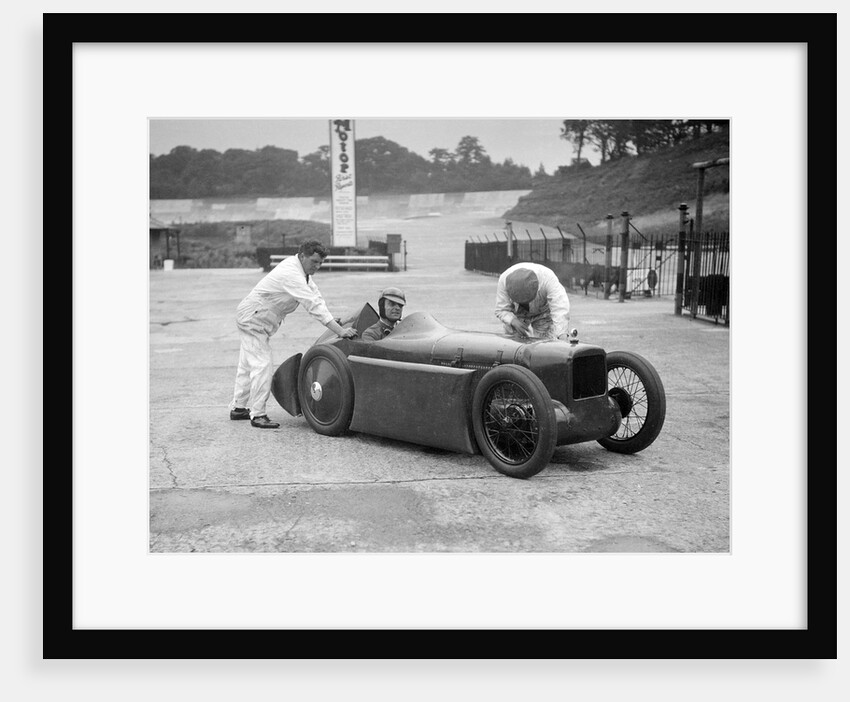 Leon Cushman's Austin 7 racer making a speed record attempt, Brooklands, 8 August 1931 by Bill Brunell