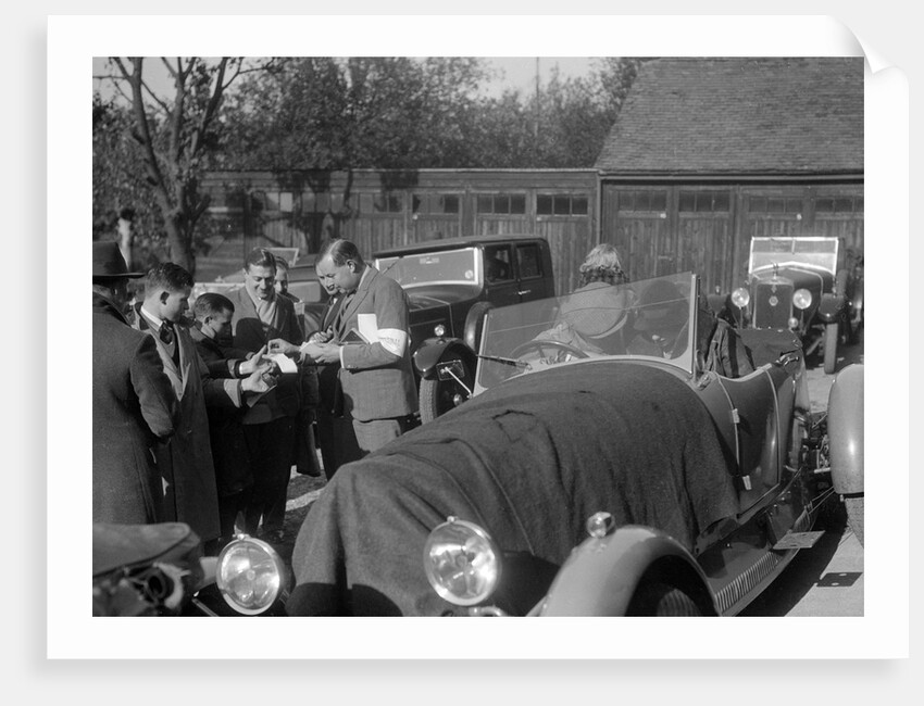 Bugatti Type 43 taking part in the Bugatti Owners Club car teasure hunt, 25 October 1931 by Bill Brunell