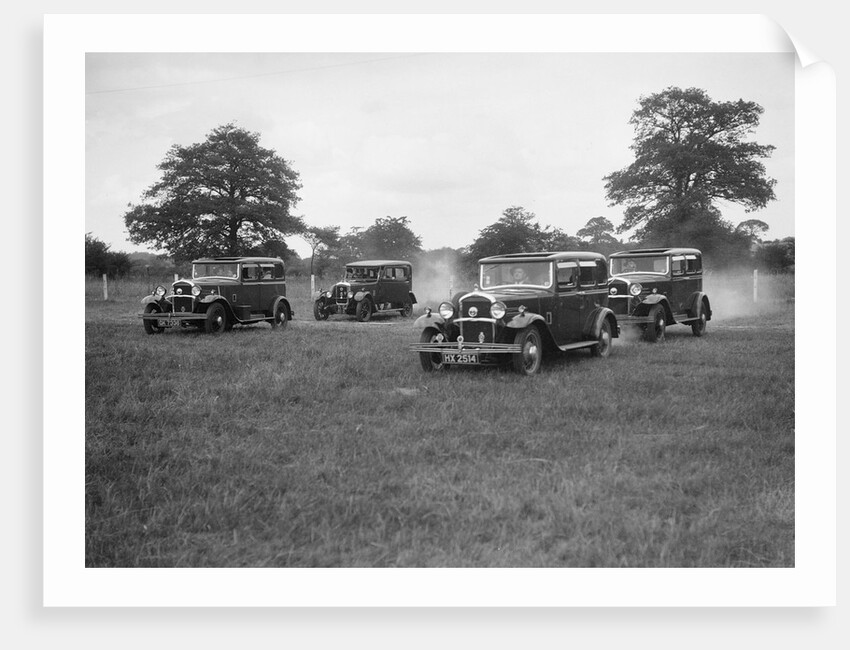 Three Singer Super Sixes and a Singer Senior at the Bugatti Owners Club gymkhana, 5 July 1931 by Bill Brunell