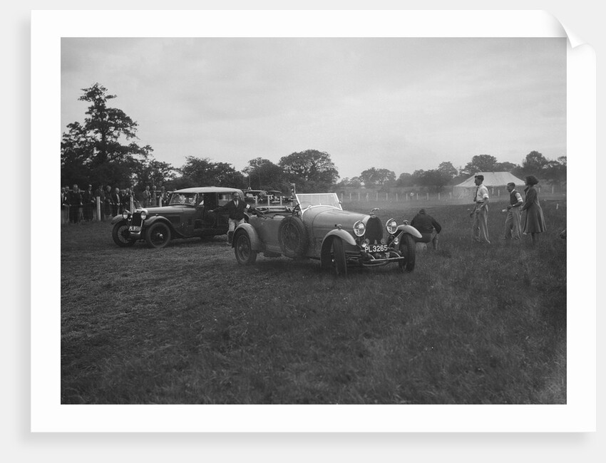 Bugatti Type 44 and Alvis FWD taking part in the Bugatti Owners Club gymkhana, 5 July 1931 by Bill Brunell