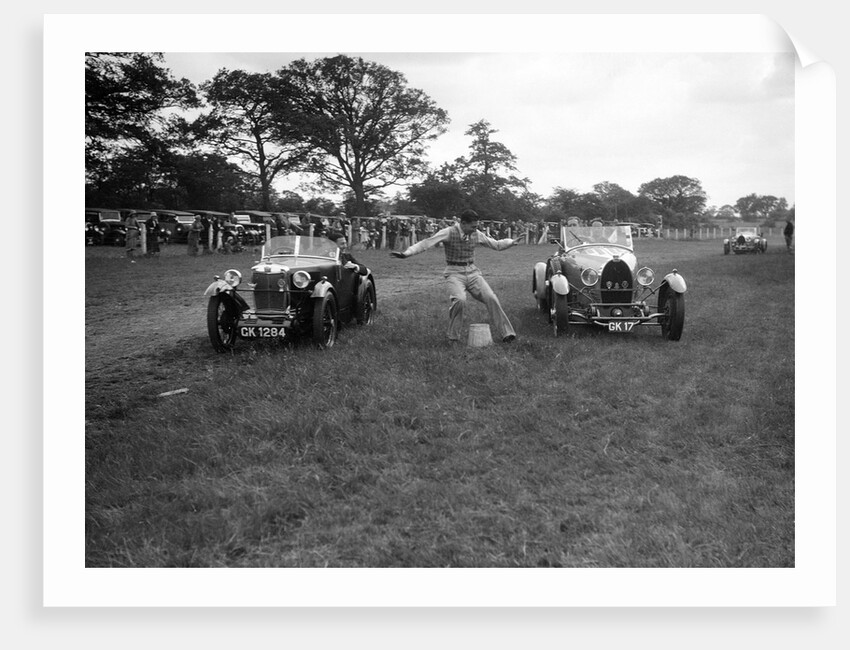 MG M type and Bugatti Type 43 taking part in the Bugatti Owners Club gymkhana, 5 July 1931 by Bill Brunell