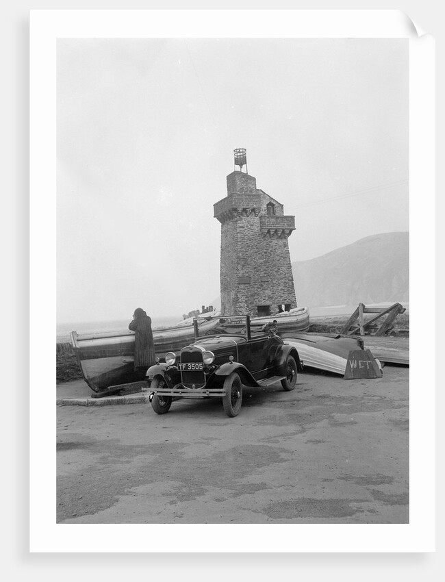 Kitty Brunell's 1930 Ford Model A 2-seater, Lynmouth harbour, Devon, 1931 by Bill Brunell