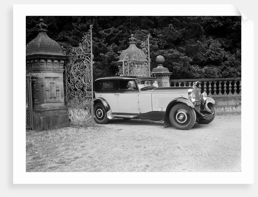 Kitty Brunell road testing a 1931 Delage D8, Wykehurst Place, Bolney, Sussex by Bill Brunell