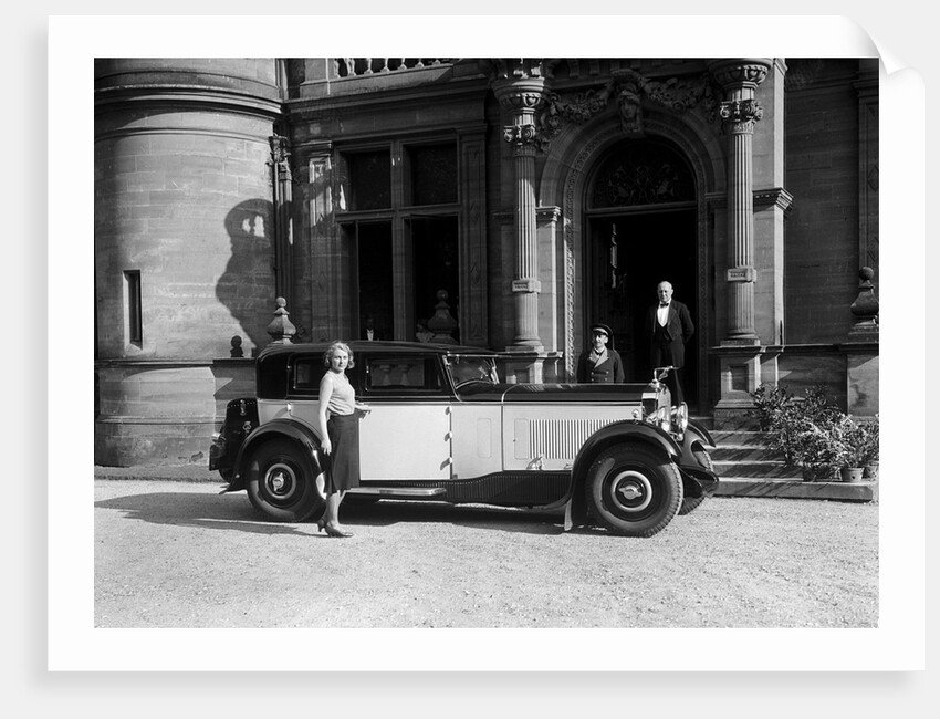 Kitty Brunell road testing a 1931 Delage D8, Wykehurst Place, Bolney, Sussex by Bill Brunell