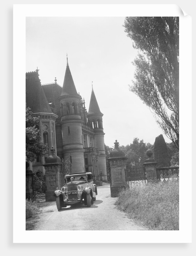 Kitty Brunell road testing a 1931 Delage D8, Wykehurst Place, Bolney, Sussex by Bill Brunell