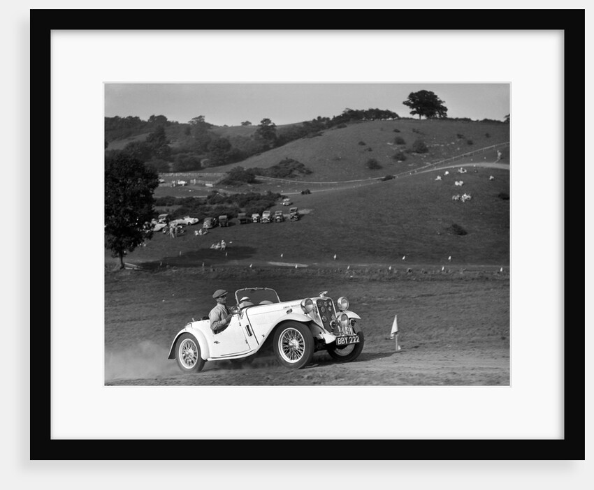 Candidi Provocatores team Singer Le Mans at the Singer CC Rushmere Hill Climb, Shropshire 1935 by Bill Brunell