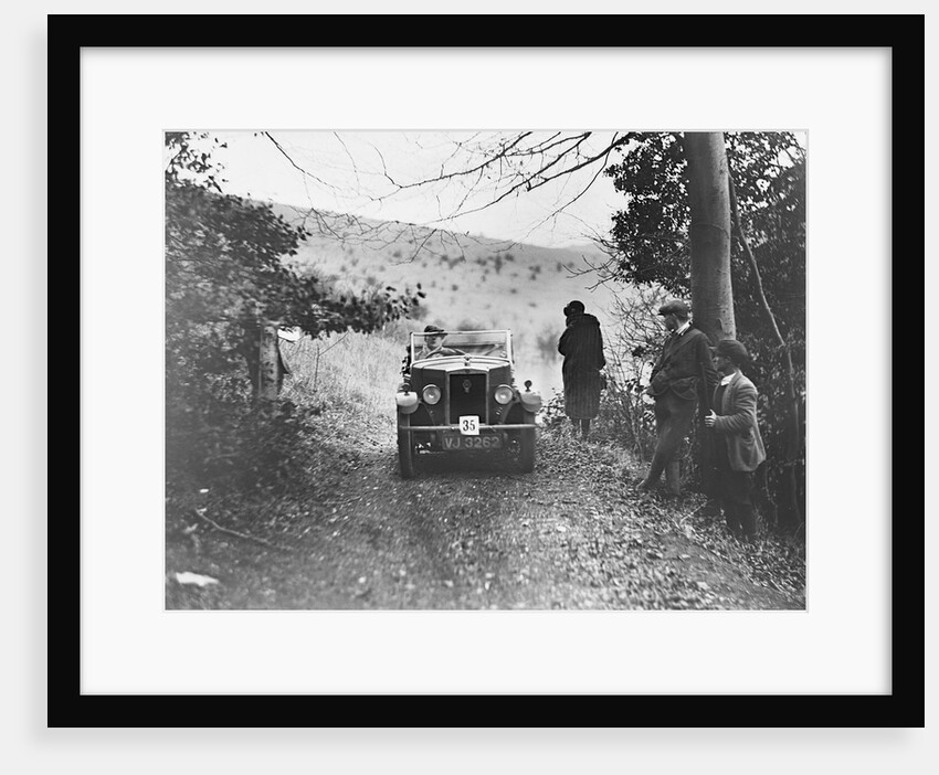 Morris Minor tourer of JE Clowes competing in the Inter-Varsity Trial, November 1931 by Bill Brunell