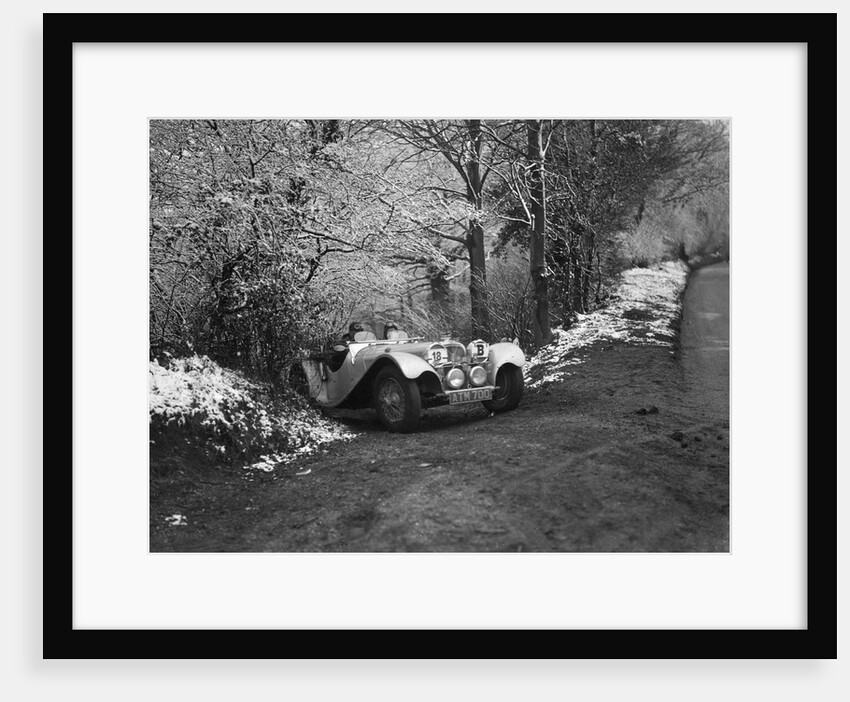 SS Jaguar 100 taking part in a motoring trial, late 1930s by Bill Brunell