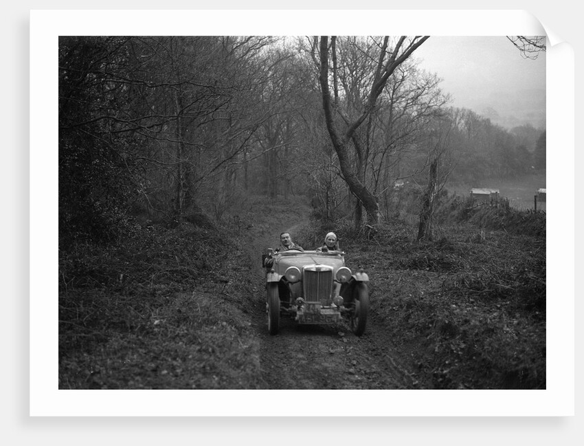1936 MG TA taking part in a motoring trial, late 1930s by Bill Brunell