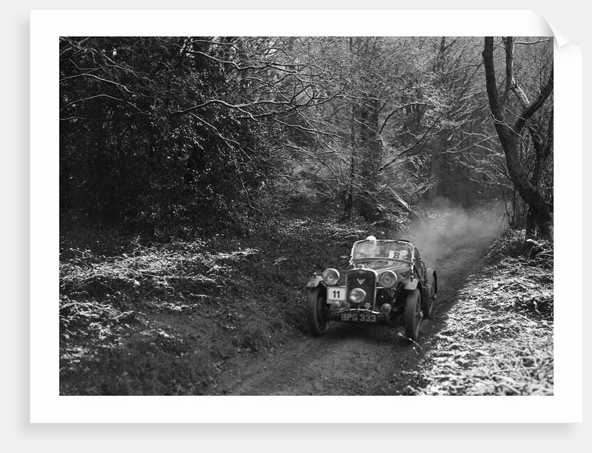 1934 Singer Le Mans taking part in a motoring trial, late 1930s by Bill Brunell