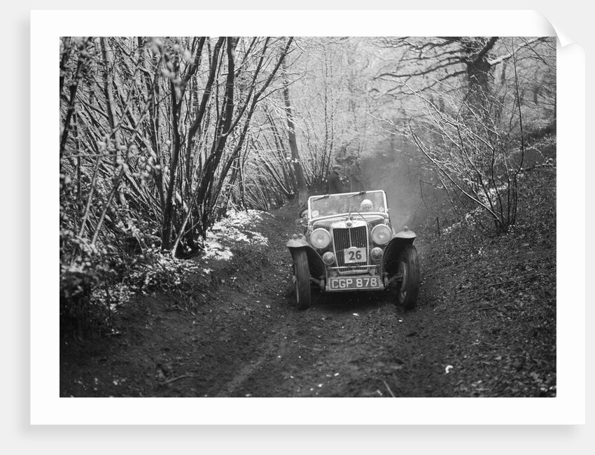 1935 MG NA Magnette taking part in a motoring trial, late 1930s by Bill Brunell