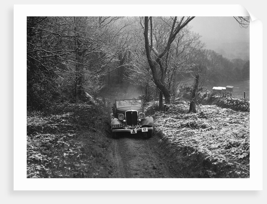 1934 Ford V8 tourer taking part in a motoring trial, late 1930s by Bill Brunell
