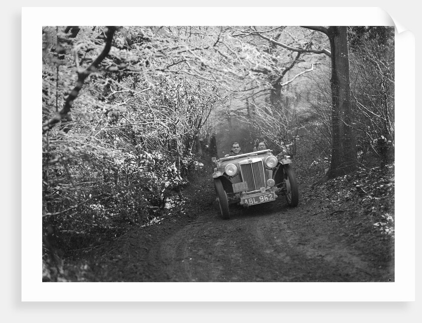 1936 MG TA of the Cream Cracker Team taking part in a motoring trial, late 1930s by Bill Brunell
