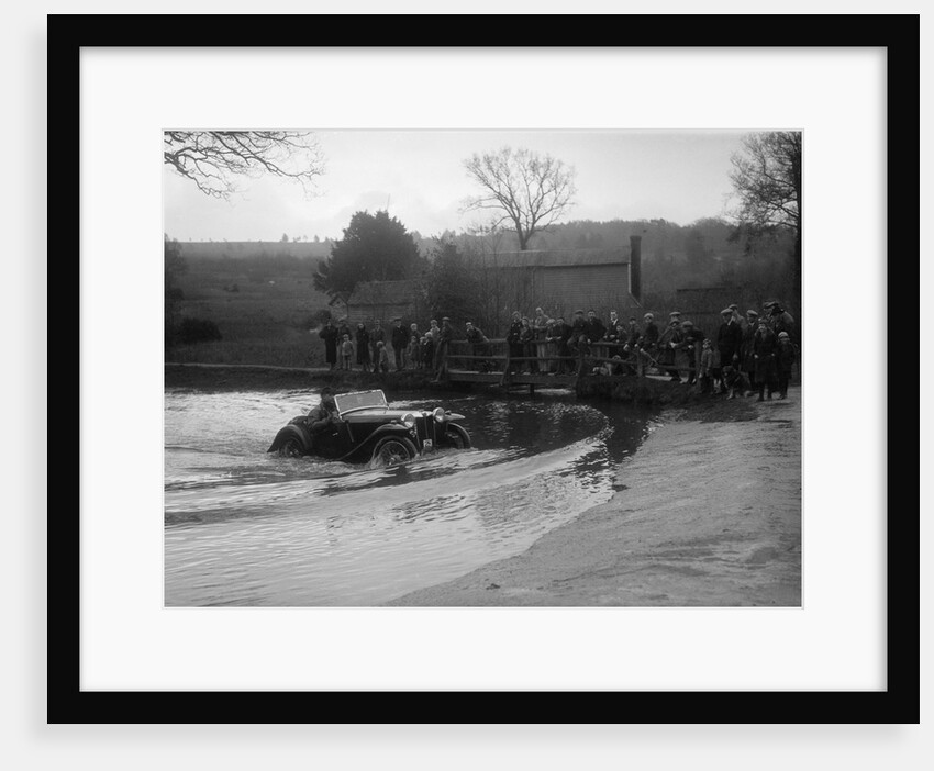 MG PA driving through a ford during a motoring trial, 1936 by Bill Brunell