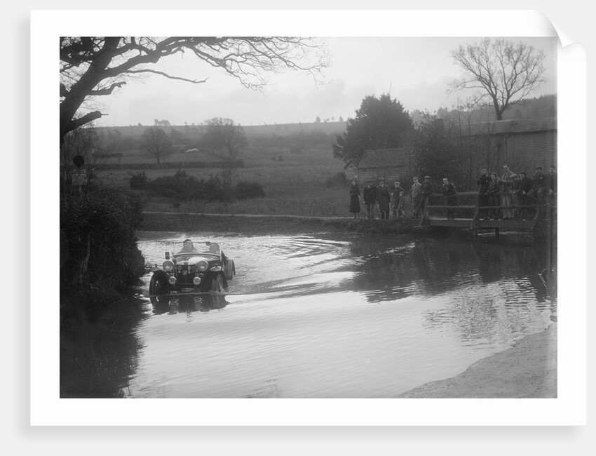 MG PA driving through a ford during a motoring trial, 1936 by Bill Brunell