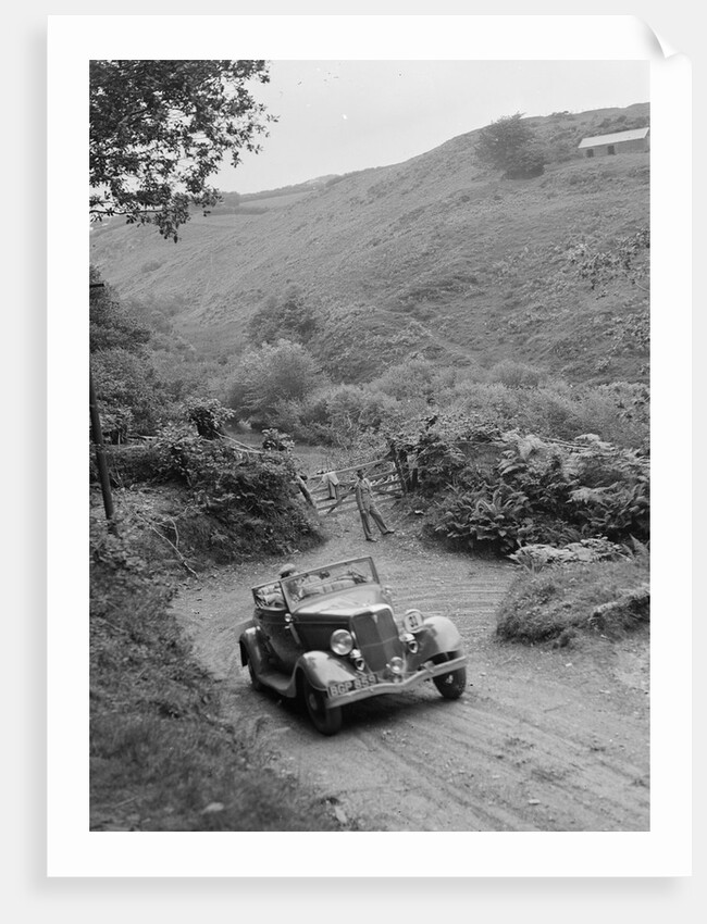1934 Ford V8 tourer taking part in a motoring trial, late 1930s by Bill Brunell