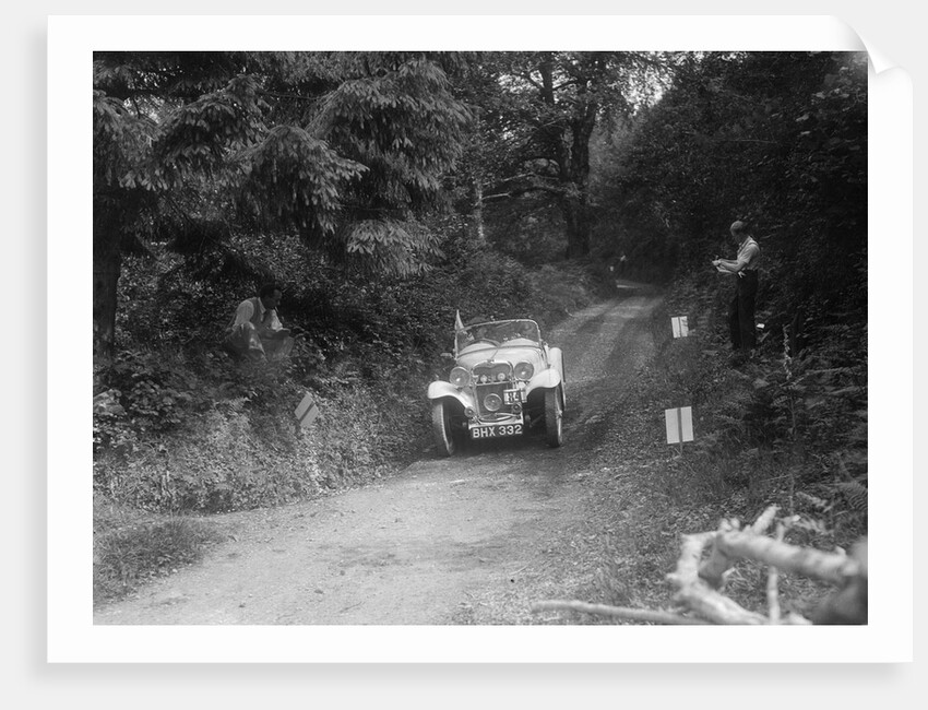 1934 Singer Le Mans of the Candidi Provocatores team taking part in a motoring trial, late 1930s by Bill Brunell