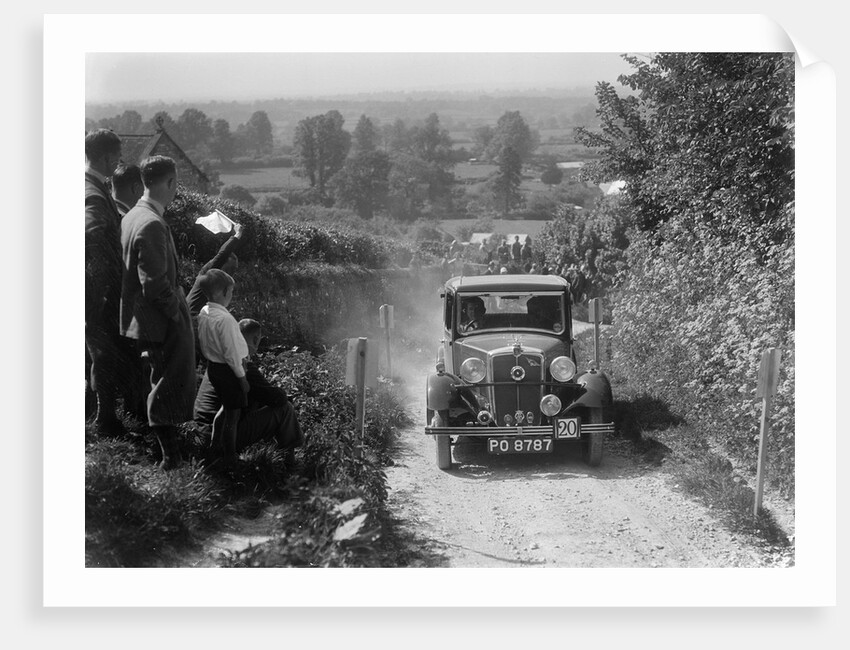 1934 Morris Ten taking part in a West Hants Light Car Club Trial, Ibberton Hill, Dorset, 1930s by Bill Brunell