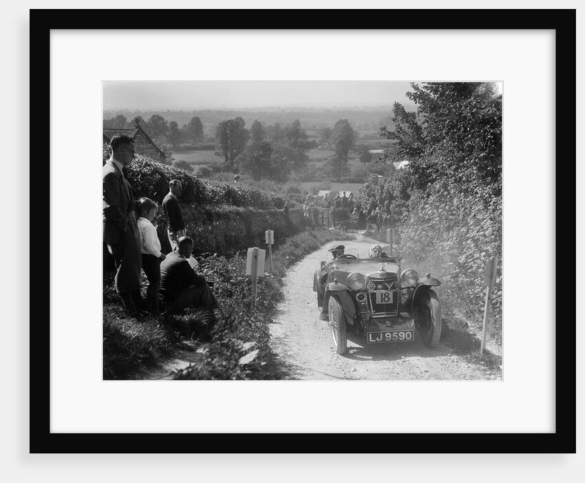 1934 MG PA taking part in a West Hants Light Car Club Trial, Ibberton Hill, Dorset, 1930s by Bill Brunell