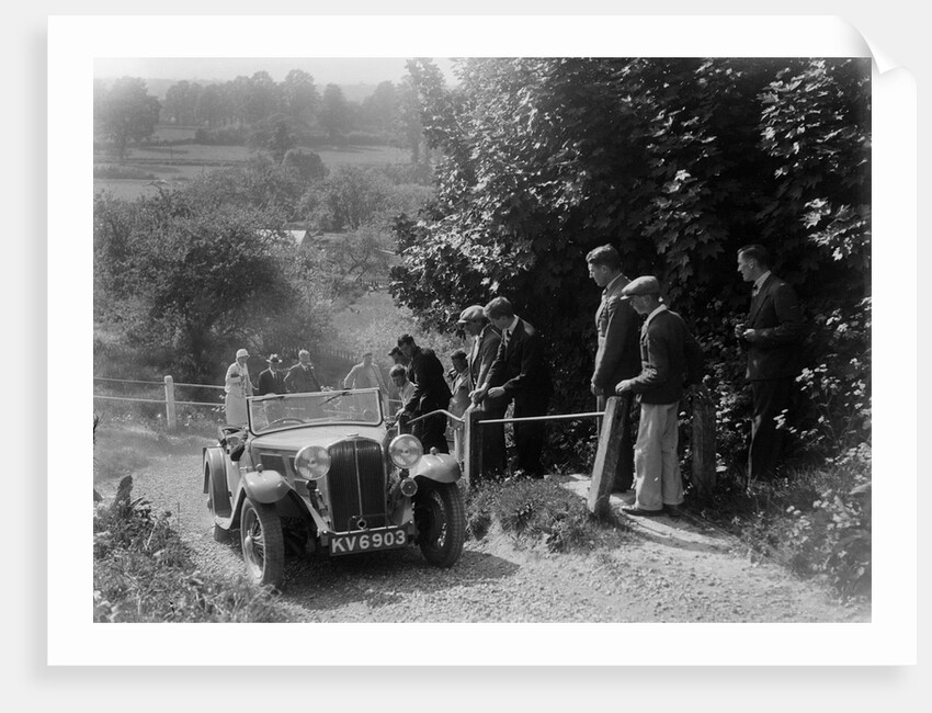 Triumph 2-seater taking part in a West Hants Light Car Club Trial, Ibberton Hill, Dorset, 1930s by Bill Brunell