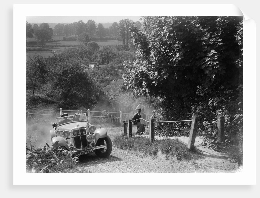 1933 Standard Avon taking part in a West Hants Light Car Club Trial, Ibberton Hill, Dorset, 1930s by Bill Brunell