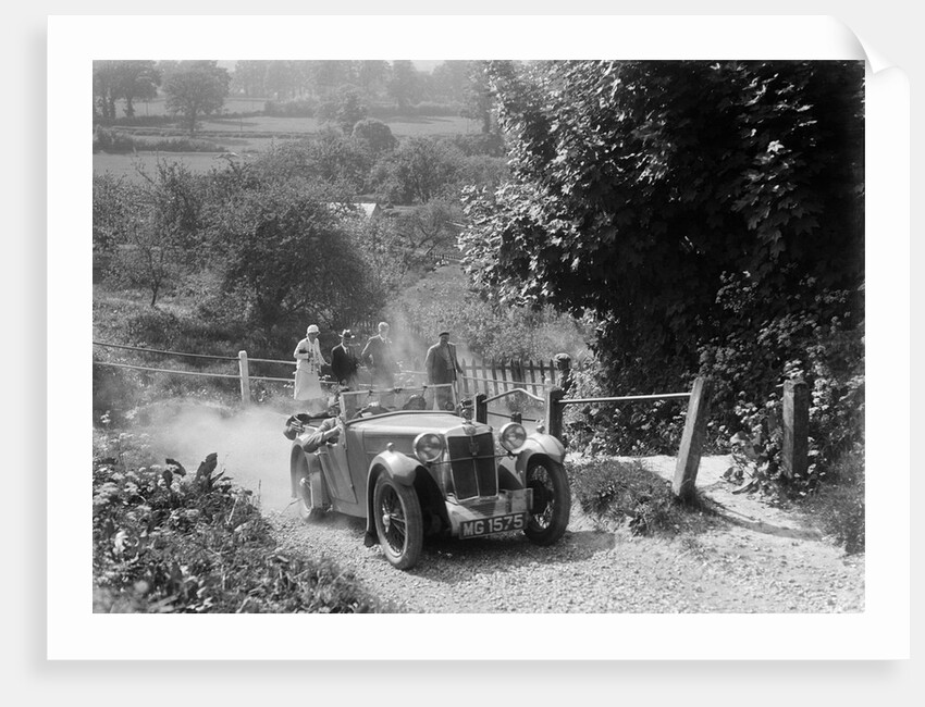 MG Magna taking part in a West Hants Light Car Club Trial, Ibberton Hill, Dorset, 1930s by Bill Brunell