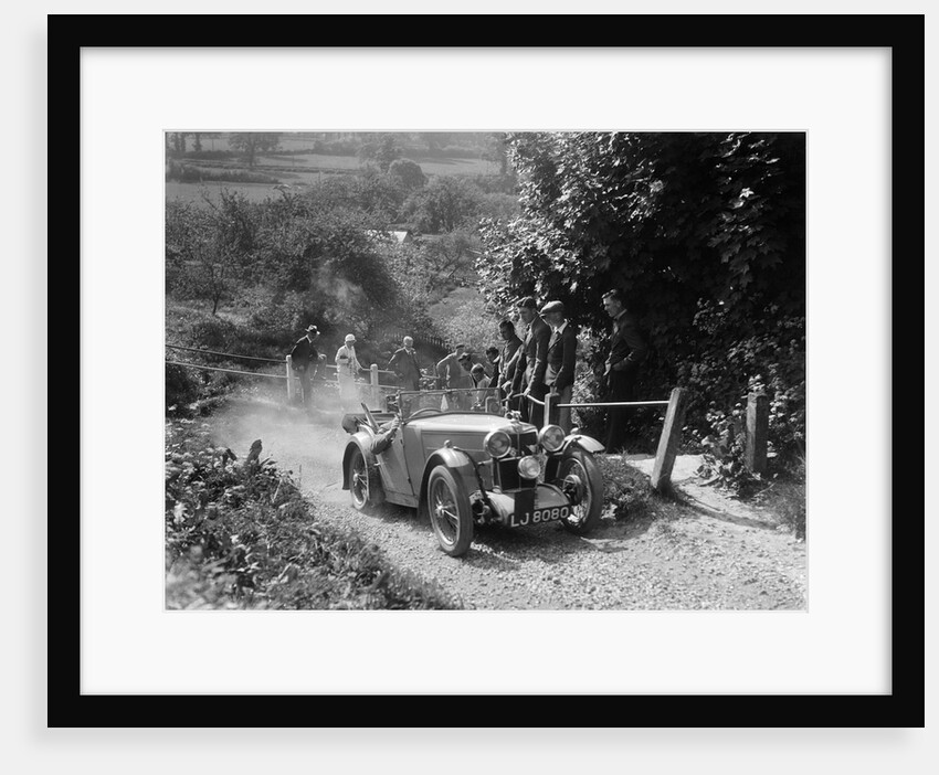 1933 MG J1 taking part in a West Hants Light Car Club Trial, Ibberton Hill, Dorset, 1930s by Bill Brunell