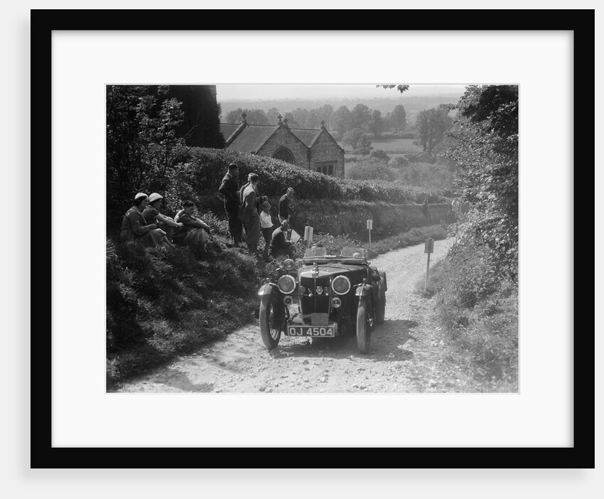 1932 MG J2 Standard taking part in a West Hants Light Car Club Trial, Ibberton Hill, Dorset, 1930s by Bill Brunell