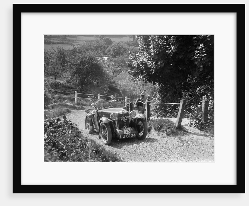 1932 MG J1 taking part in a West Hants Light Car Club Trial, Ibberton Hill, Dorset, 1930s by Bill Brunell