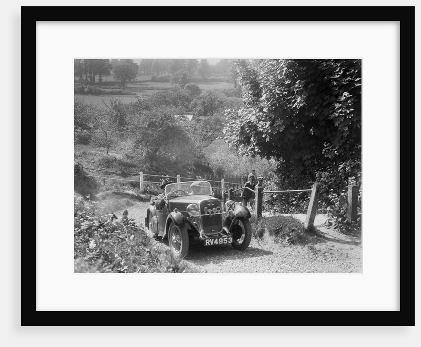 Singer open 2-seater taking part in a West Hants Light Car Club Trial, Ibberton Hill, Dorset, 1930s by Bill Brunell