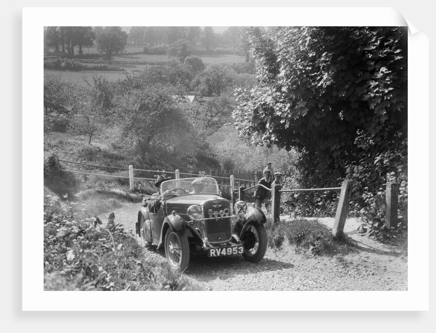 Singer open 2-seater taking part in a West Hants Light Car Club Trial, Ibberton Hill, Dorset, 1930s by Bill Brunell