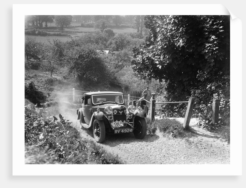 1934 Riley Kestrel taking part in a West Hants Light Car Club Trial, Ibberton Hill, Dorset, 1930s by Bill Brunell
