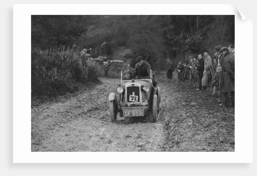 Austin 7 Boyd Carpenter 2-seater sports of E Stockvis taking part in the Inter-Varsity Trial, 1930 by Bill Brunell
